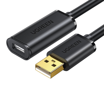 Cable de Extensión Activo USB 2.0 / 10 m (32.8 ft) / Macho-Hembra / Amplificador de Señal / 480 Mbps / Blindaje Triple