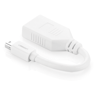 Adaptador Mini DisplayPort Macho a DisplayPort Hembra / Thunderbolt 2 / DP 1.2 / 4K@60Hz / 15 cm (0.49 ft) / Blanco