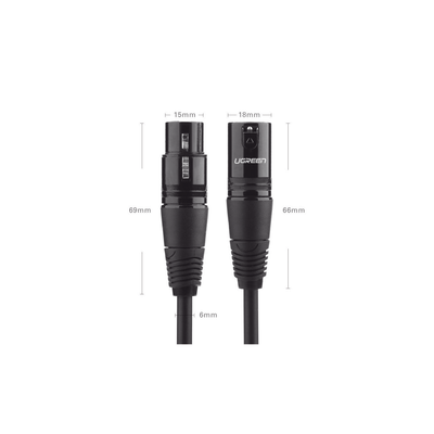 Cable XLR Balanceado / Macho a Hembra / 5 m (16.4 ft) / Triple Blindaje / OFC / 6 mm Diámetro