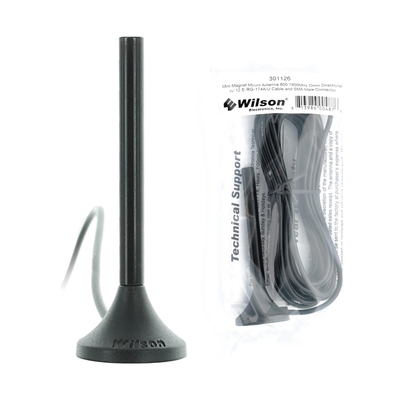 Antena Omnidireccional Magnética / Banda Dual 700-960 MHz y 1710-2270 MHz / Ganancia 3.1 dB / Cable RG174 3.81 m (12.5 ft) / Conector SMA Macho