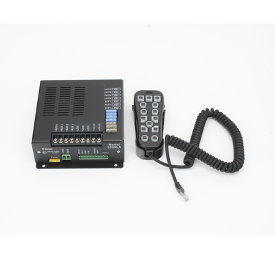 Sistema de Sirena Vehicular / 200W / Controlador Unimando 14 Botones / 7 Salidas Auxiliares / Micrófono PA / Certificación SAE J1849