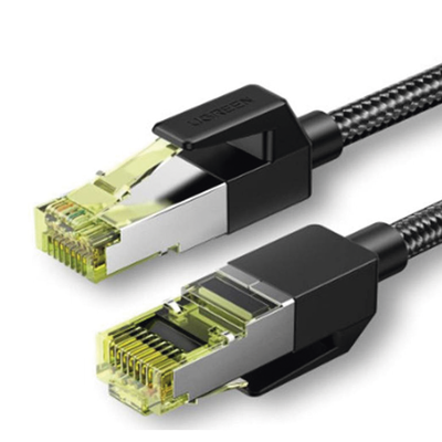 Cable Ethernet Cat7 / Blindaje F/FTP / 10 Gbps / 600 MHz / 2 m (6.56 ft) / Malla Nylon