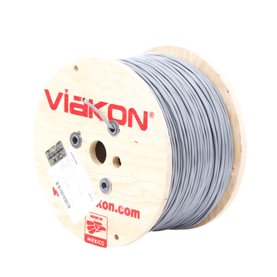Cable para Alarma / 2x18 AWG / Blindado / Riser CMR / 305 m (1000 ft) / Gris