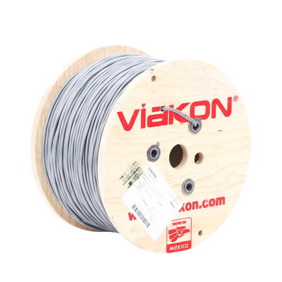 Cable para Alarma / 2x18 AWG / Blindado / Riser CMR / 305 m (1000 ft) / Gris