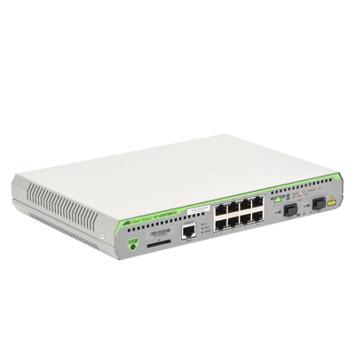 Switch Administrable Capa 3 / 8 Puertos RJ-45 10/100/1000 Mbps / 2 Puertos SFP Gigabit / 20 Gbps Switching Fabric / 1U Rack / 1.08 x 0.75 x 0.14 ft