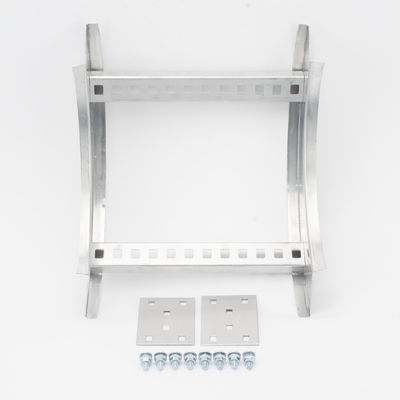 Curva Vertical de 90° / Perfil Z de Aluminio / Peralte 3 1/4" / Ancho 12" / Radio 8" / Interior y Exterior