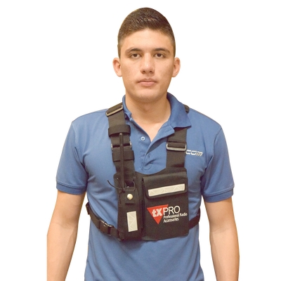 Pechera Táctica / Soporte Universal para Radio / Cinta Adherente de Seguridad / Sujeción para Bolígrafo / Uso en Exteriores
