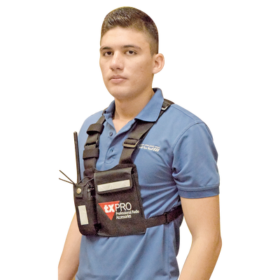 Pechera Táctica / Soporte Universal para Radio / Cinta Adherente de Seguridad / Sujeción para Bolígrafo / Uso en Exteriores