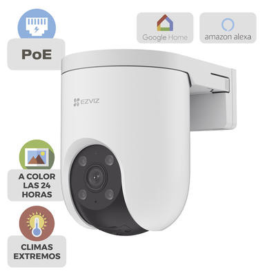 Cámara PT IP / 3 Megapixel / Panorámico 360° / IR 30 m (98.4 ft) / PoE / Audio Bidireccional / IP65