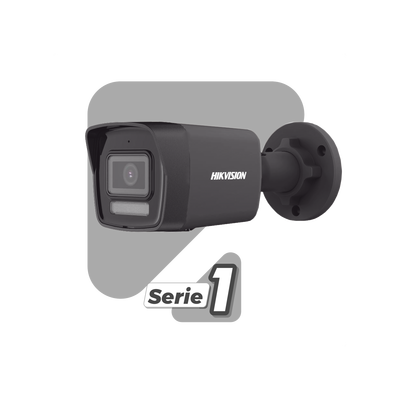 Cámara Bala IP / 4 Megapixel / Dual Light 30 m (98.4 ft) / Lente 2.8 mm / 98° / Audio / IP67 / PoE