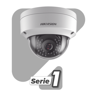 Domo IP / 4 MP / Lente 2.8 mm / IR 30 m (98 ft) / WDR 120 dB / IP67 / PoE / H.265+