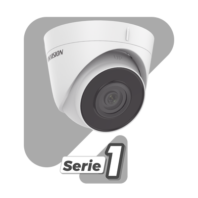 Turret IP / 4 MP / Lente 2.8 mm / IR 30 m (98 ft) / WDR 120 dB / IP67 / PoE / H.265+