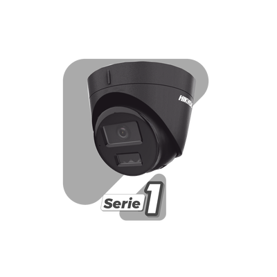 Cámara Turret IP / 4 Megapixel / Dual Light 30 m (98.4 ft) / WDR 120 dB / AcuSense Lite / IP67 / PoE / Micrófono Integrado