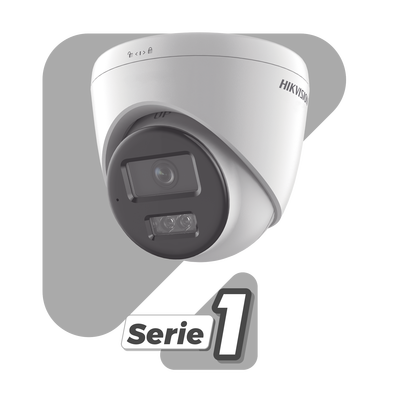 Cámara Turret IP / 8 Megapixel (4K) / Dual Light 30 m (98.4 ft) / Lente 2.8 mm / 113° HFOV / AcuSense Lite / IP67 / PoE