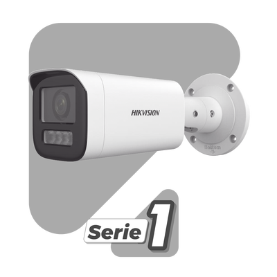 Cámara Bala IP / 4 Megapixel / Dual Light 50 m (164 ft) / Lente Motorizado 2.8-12 mm / Audio Bidireccional / IP67 / PoE / WDR 120 dB
