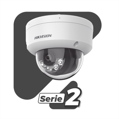 Cámara Domo IP / 6 Megapixel / Dual Light 30 m (98.4 ft) / Lente 2.8 mm / 105° / AcuSense / IP67 / IK10 / WDR 120 dB / PoE