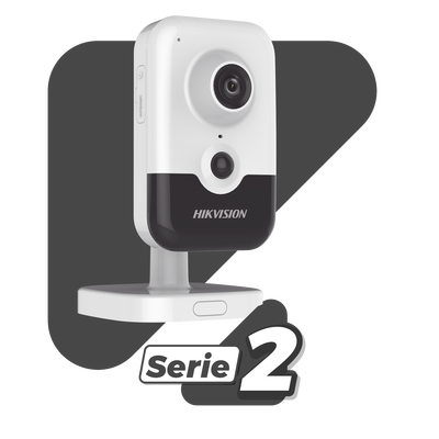 Cámara Cubo IP / 4 Megapixel / Lente 2.8 mm / IR EXIR 10 m (32.8 ft) / Sensor PIR 8 m (26.2 ft) / WDR 120 dB / PoE / Audio Bidireccional