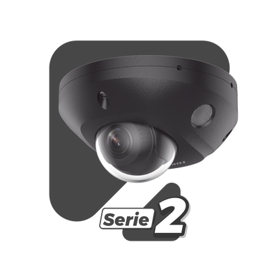 Mini Domo IP / 4 Megapixel / Dual Light 30 m (98.4 ft) / WDR 120 dB / IP67 / IK08 / PoE / AcuSense / Audio Bidireccional