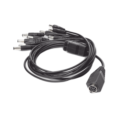 Cable de alimentación multivía / 9 vías / 8 cámaras TurboHD / 12 VCC / 500 mA por canal / Conector plug 3.5 mm