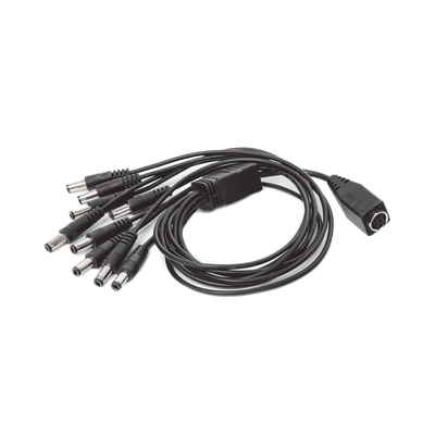 Cable de alimentación multivía / 9 vías / 8 cámaras TurboHD / 12 VCC / 500 mA por canal / Conector plug 3.5 mm