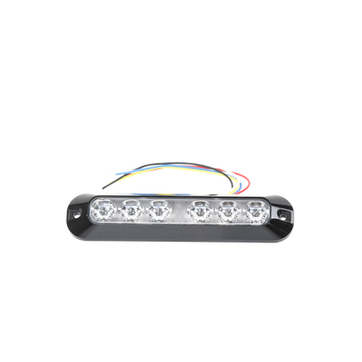 Luz Auxiliar LED / 6 LEDs Rojo-Azul / 21 Patrones de Destello / SAE J595 Clase I / 12-24 VCC / IP Exterior-Interior