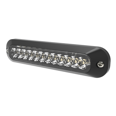 Luz Auxiliar LED / 12 LEDs Rojo/Azul / 70 Patrones de Destello / SAE J595 Clase I / 12-24 VCC / 6.2" (157 mm) x 0.8" (20 mm) x 1.4" (35 mm)