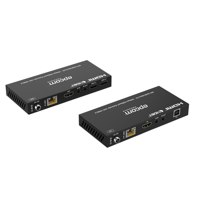 Extensor HDMI con KVM / 4K@60Hz 4:4:4 / 150m (492 pies) en 1080p / 120m (394 pies) en 4K / HDBaseT / USB 2.0 / IR Bidireccional / POC / EDID