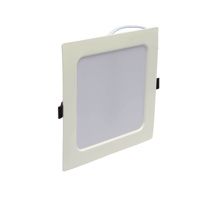 Spot LED Empotrable Cuadrado / 15 W / 1200 lúmenes / Luz Fría 6000 K / Ángulo 120° / IP20 / 17.5 x 17.5 cm (6.9 x 6.9 in)