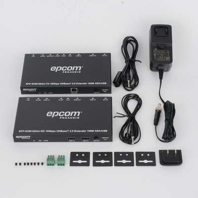Extensor HDMI HDBaseT / 4K2K@60Hz / HDR 4:4:4 / 18 Gbps / Alcance 100 m (328 ft) / USB KVM / IR Bidireccional / PoC / HDCP 2.2