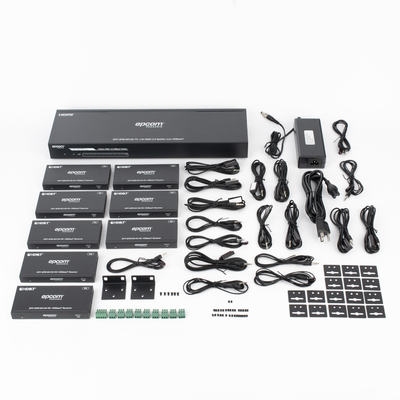 Splitter y Extensor de Video HDBaseT / 1x8 / 4K@60Hz 4:4:4 / 120 m (393.7 ft) en 4K / 150 m (492.1 ft) en 1080p / 18 Gbps / HDR10+ / PoC / IR y RS-232
