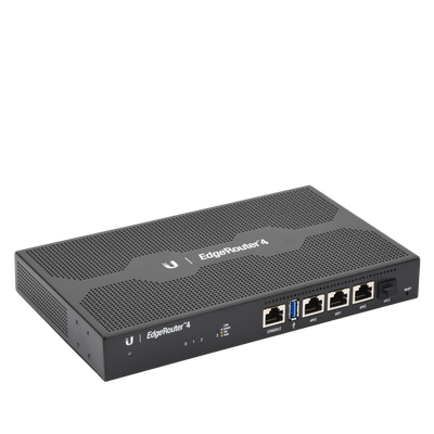 Router Edge / 4 Gbps / 3.4 Mpps / 3x RJ45 Gigabit + 1x SFP / 4-Core 1 GHz / 1 GB RAM / Rack 0.75 x 0.45 x 0.10 ft