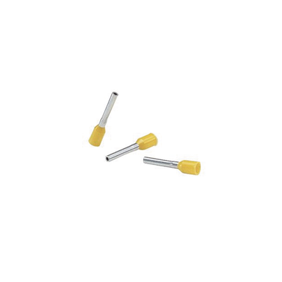 Ferrúla de Cobre DIN / 10 AWG / Largo 12 mm / Tambor Integrado / Paquete 100 Piezas
