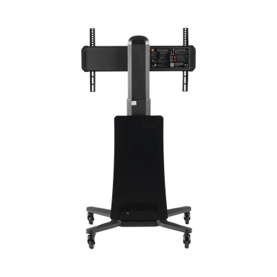 Soporte de Piso Móvil Motorizado / Pantallas 55-80 pulgadas / Carga 45.5 kg / Altura Ajustable 1.20-1.50 m (3.94-4.92 ft) / VESA 200x200 a 600x400 mm / Control Táctil