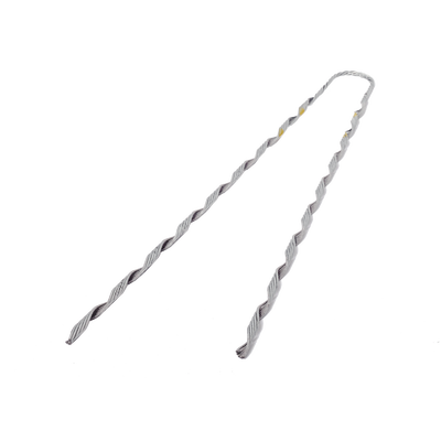 Remate Preformado para Fibra Óptica / Acero Galvanizado / Mensajero 6.3 mm (1/4") / Tensión 4233 kg / Longitud 635 mm (25") / Pierna Dispareja