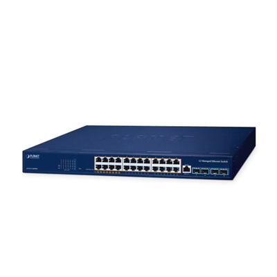 Switch PoE Administrable Capa 3 / 24 Puertos Gigabit / 8 Puertos 802.3bt / 16 Puertos 802.3at / 4 SFP+ 10G / 480 W PoE