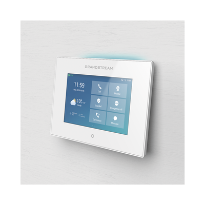 Intercom y Panel de Control de Acceso SIP / Pantalla Táctil 7" 1024x600 / Wi-Fi Dual Band / Audio HD Full-Duplex / PoE / 4 Entradas de Alarma