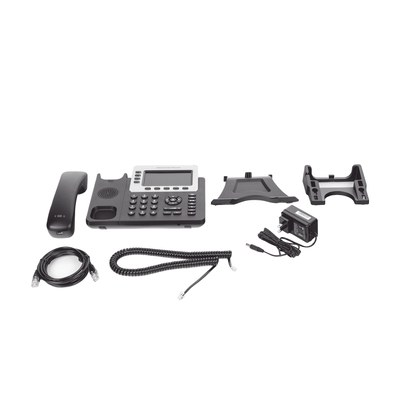 Teléfono IP Empresarial / 4 Líneas / Pantalla TFT LCD 4.3" / Dual Gigabit Ethernet / PoE / Bluetooth 2.1 / Conferencia 5 Vías / 160 BLF con Expansión