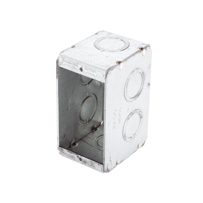 Caja Multigang / 1 Gang / 2.5 in (6.35 cm) Profundidad / 8 TKO 1/2-3/4 in / 16.0 in³ / Acero Galvanizado
