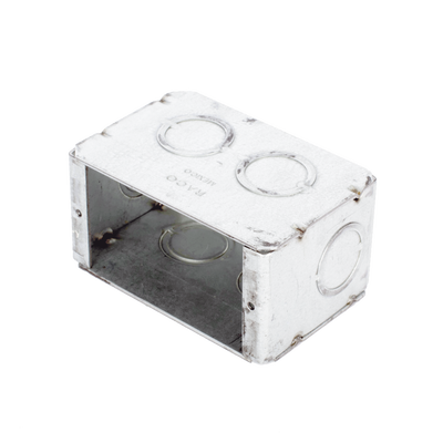 Caja Multigang / 1 Gang / 2.5 in (6.35 cm) Profundidad / 8 TKO 1/2-3/4 in / 16.0 in³ / Acero Galvanizado