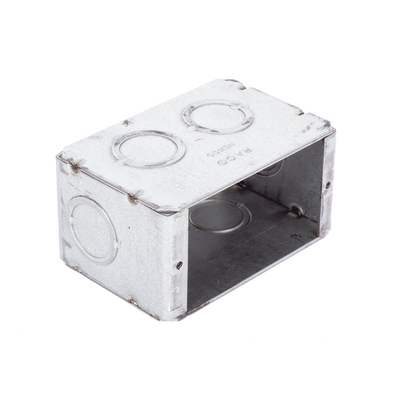 Caja Multigang / 1 Gang / 2.5 in (6.35 cm) Profundidad / 8 TKO 1/2-3/4 in / 16.0 in³ / Acero Galvanizado