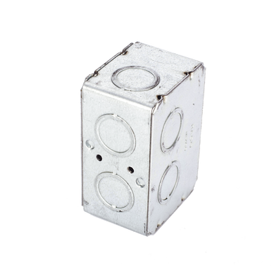 Caja Multigang / 1 Gang / 2.5 in (6.35 cm) Profundidad / 8 TKO 1/2-3/4 in / 16.0 in³ / Acero Galvanizado