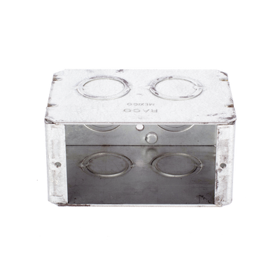 Caja Multigang / 1 Gang / 2.5 in (6.35 cm) Profundidad / 8 TKO 1/2-3/4 in / 16.0 in³ / Acero Galvanizado