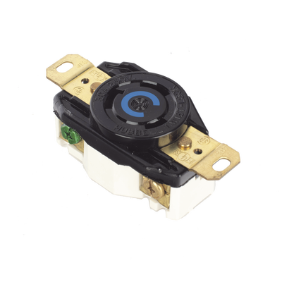 Receptáculo Industrial de Media Vuelta / 30 A / 250 V CA / 2 Polos 3 Hilos / NEMA L6-30R / IP20 / Montaje a Pared