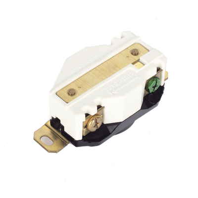Receptáculo Industrial de Media Vuelta / 30 A / 250 V CA / 2 Polos 3 Hilos / NEMA L6-30R / IP20 / Montaje a Pared