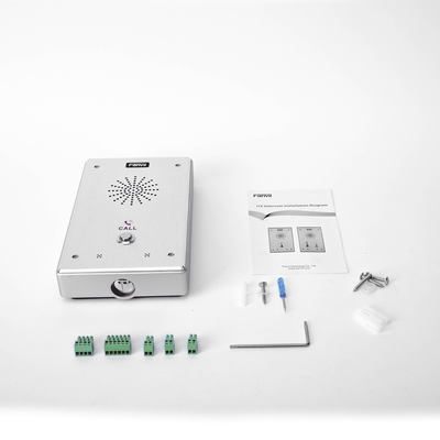 Intercomunicador IP / 2 Líneas SIP / 2 Relevadores / PoE 802.3af / Anti-Vandálico IP65 e IK10 / -40°C a 70°C
