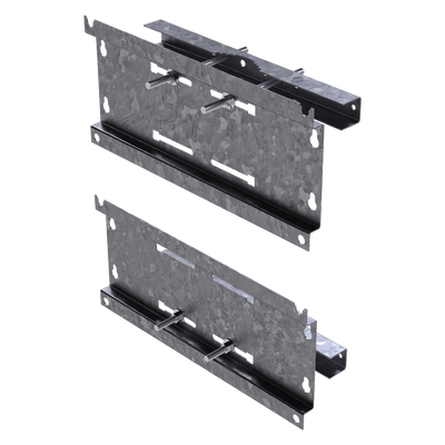 Herraje de Fijación para Gabinete / Compatible 16U y 24U / Acero Galvanizado / Pared, Poste o Torre