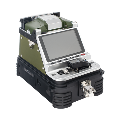 Fusionadora de Fibra Óptica / Multimodo y Monomodo / 6 Motores / Alineación por Núcleo / Empalme 6 s / Pantalla LCD 5 pulgadas / OPM + VFL 6 Longitudes de Onda