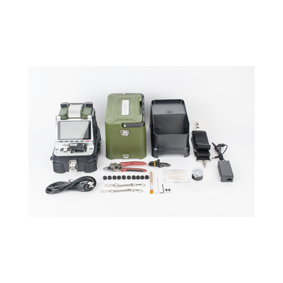 Fusionadora de Fibra Óptica / Multimodo y Monomodo / 6 Motores / Alineación por Núcleo / Empalme 6 s / Pantalla LCD 5 pulgadas / OPM + VFL 6 Longitudes de Onda