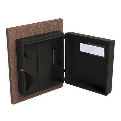 Gabinete de Pared / Rack Horizontal 6 UR + 2 UR / Acero / Ventanilla de Inspección / 701 x 792 x 320 mm / Gabinete Armado