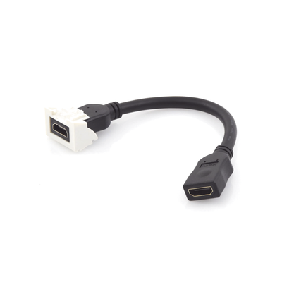 Adaptador HDMI / Pigtail Hembra-Hembra / 4K UHD / HDMI 2.0 / Faceplate 2 Salidas / 0.61 m (2 ft) / Blanco